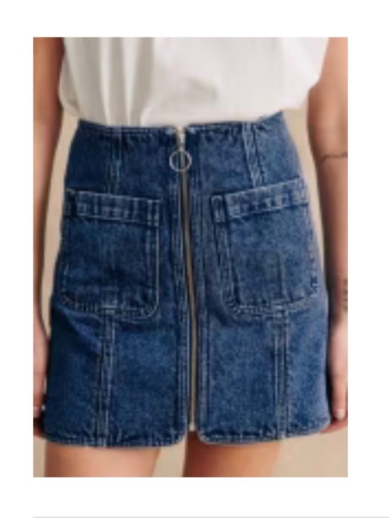 Sezane Dresses & Skirts - Sezane Fox Skirt Baby Blue - Size 6